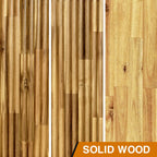 Megsu Bosk Acacia Wood Bed Frame with Headboard