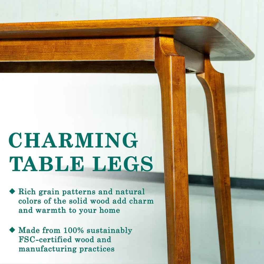 Acacia Verve 48" Solid Wood Dining Table - Ideal Kitchen Table for 4