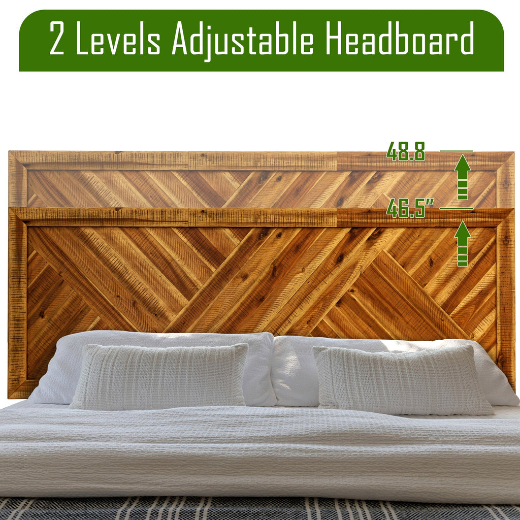 Acacia Sierra Deluxe Solid Wood Bed Frame