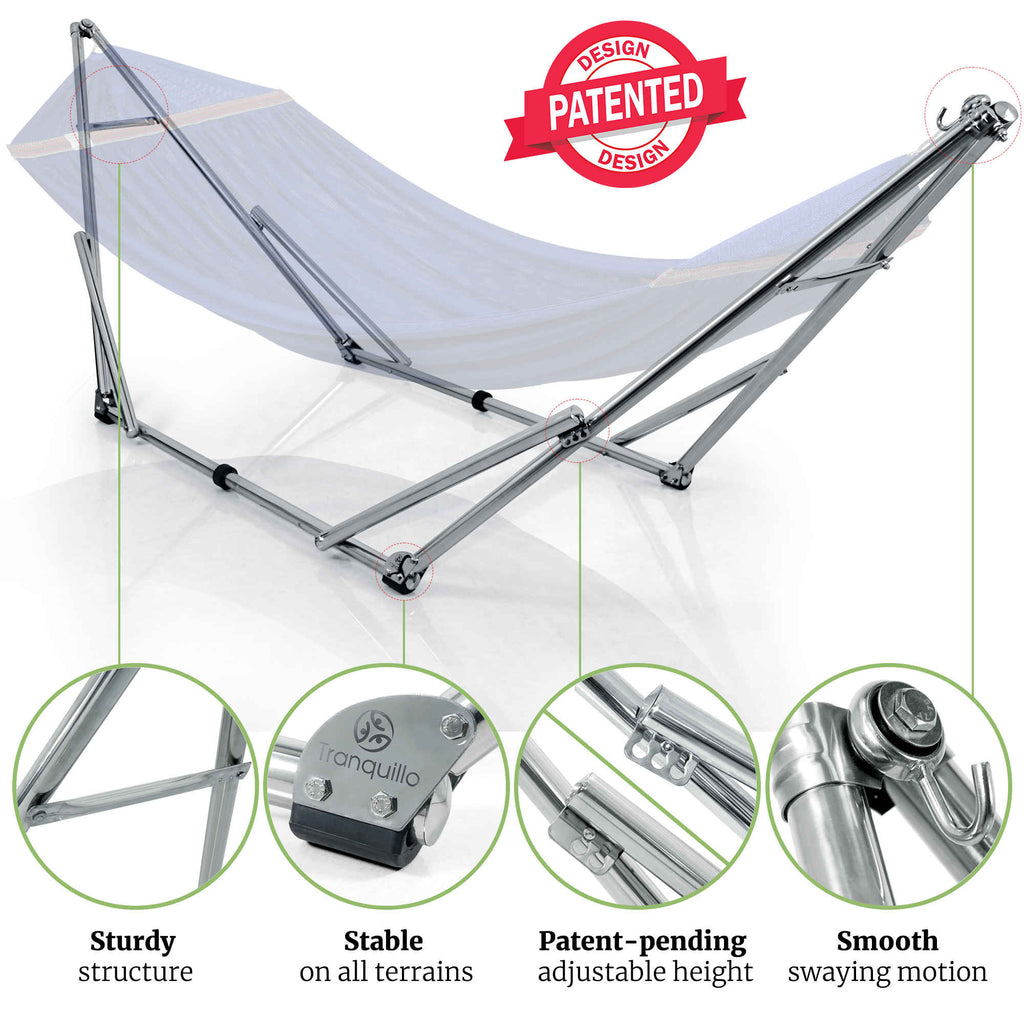 Tranquillo Universal Stainless Steel Hammock Stand for Ultimate Relaxation