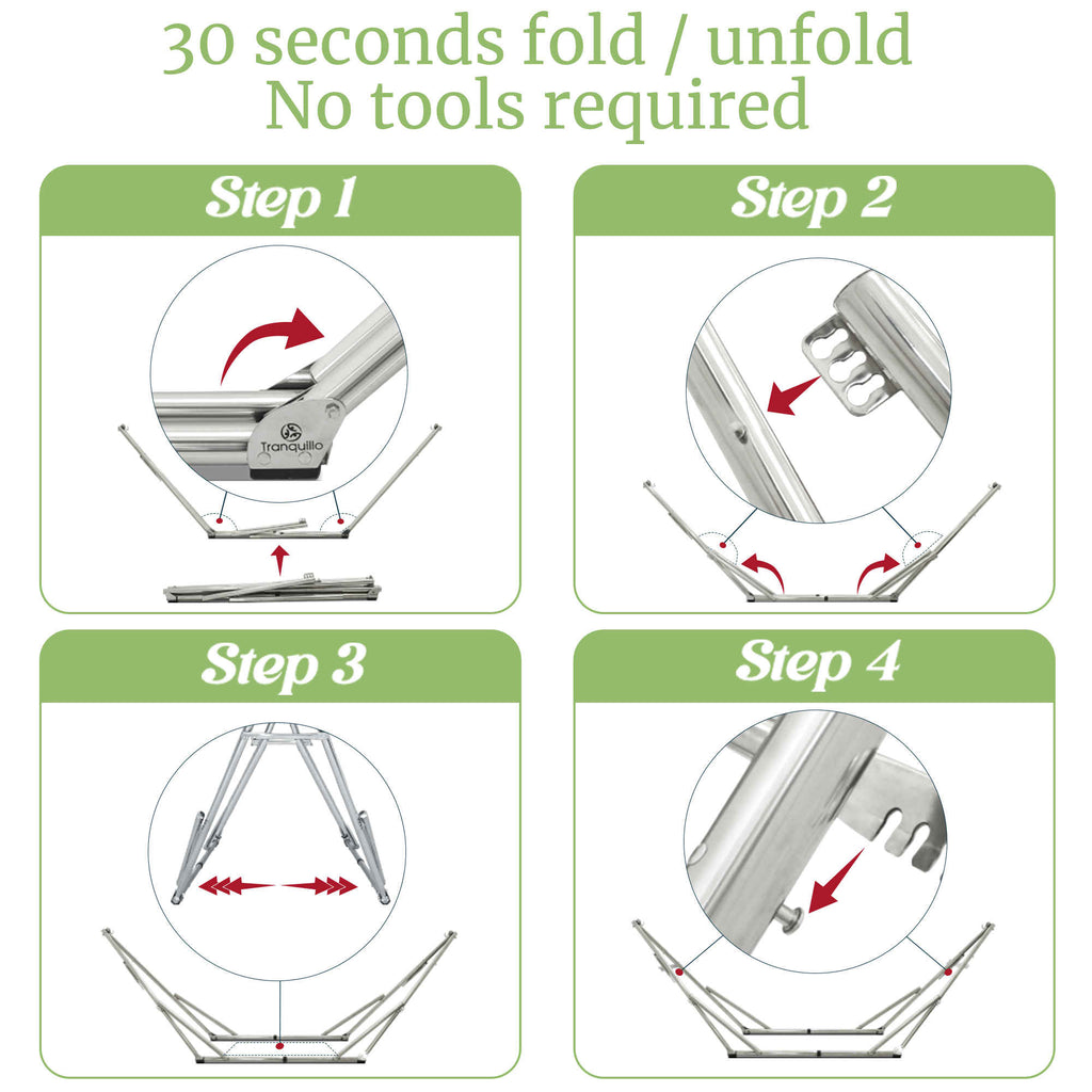 Tranquillo Universal Stainless Steel Hammock Stand for Ultimate Relaxation