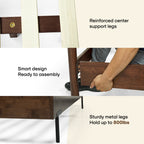 Frida Deluxe Solid Wood Bed Frame - Premium Quality Craftsmanship and Timeless Elegance