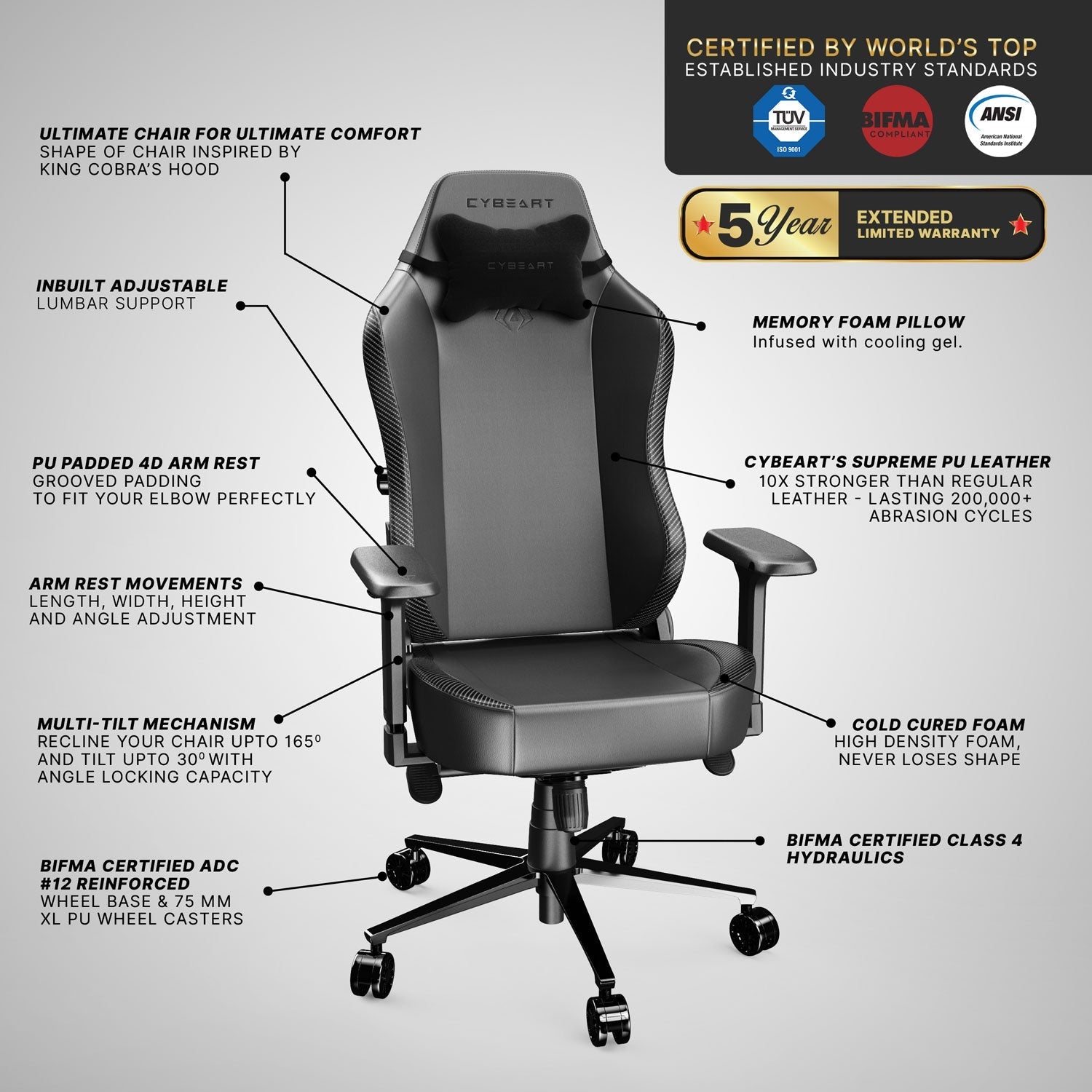 Chaise gaming Apex Series - Édition Ghost