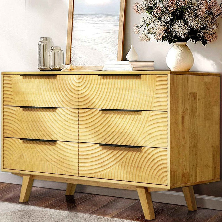 Acacia Harmony Dresser with 6 Drawers for Stylish Storage