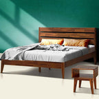Emery Bed Frame & Nightstand Set - Acacia Solid Wood Bedroom Furniture