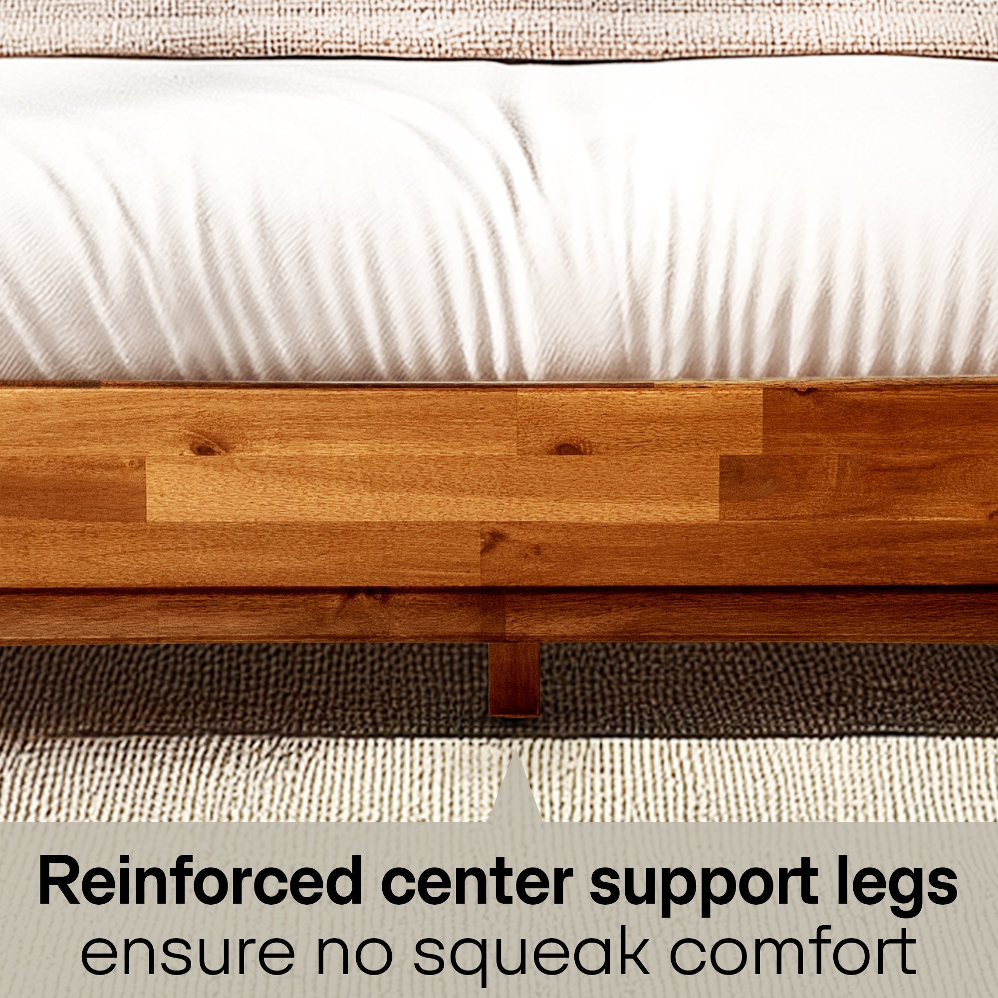 Acacia Solid Wood Bed Frame - Aurora Style for a Stylish Bedroom