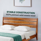 Acacia Emery Solid Wood Bed Frame - Stylish and Durable Acacia Wood Design for Your Bedroom