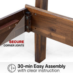 Acacia Solid Wood Bed Frame - Aurora Style for a Stylish Bedroom