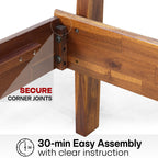 Acacia Solid Wood Bed Frame - Aurora Style for a Stylish Bedroom