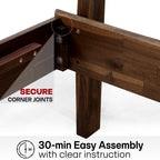 Acacia Solid Wood Bed Frame - Aurora Style for a Stylish Bedroom