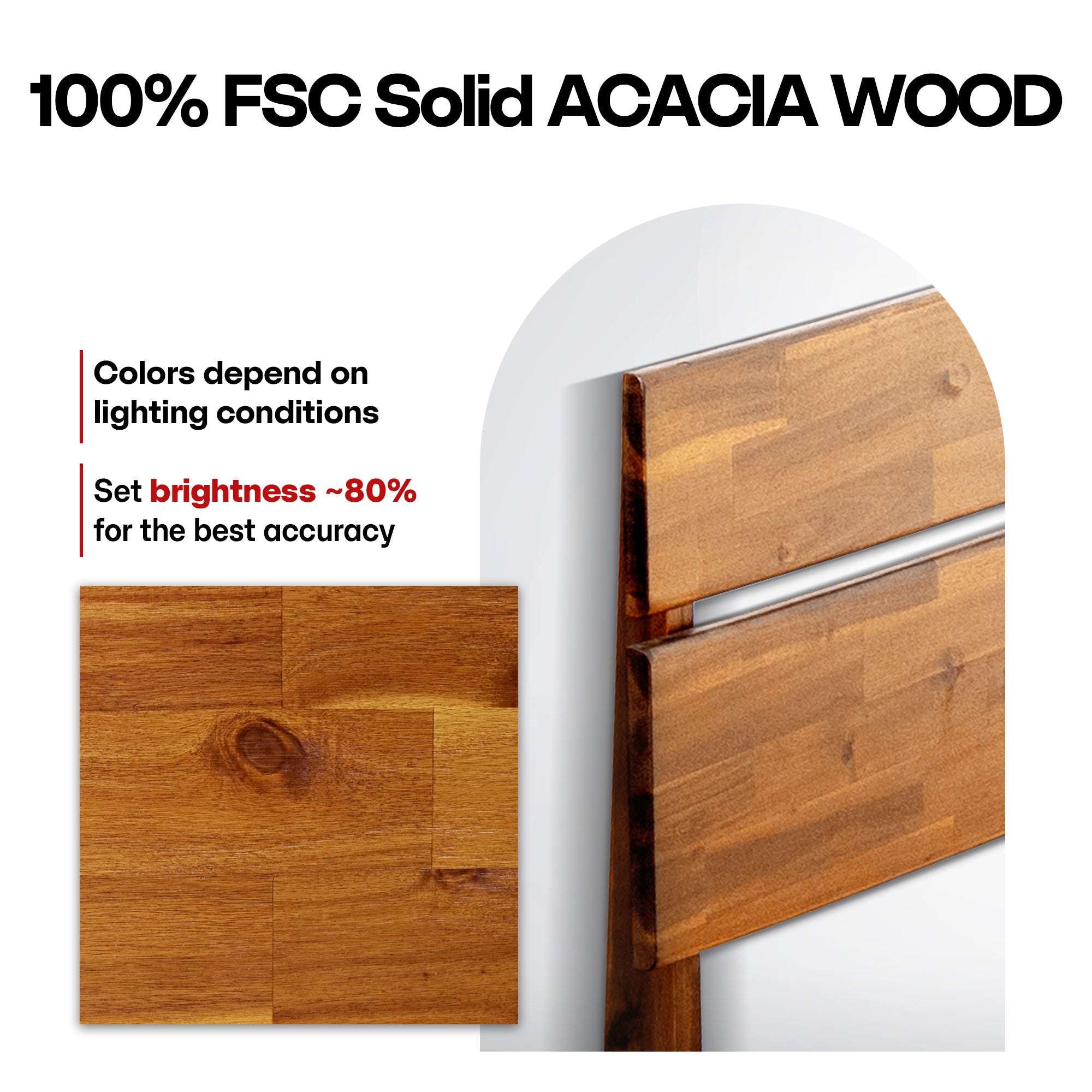 Acacia Solid Wood Bed Frame - Aurora Style for a Stylish Bedroom