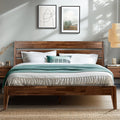 Base de cama de madera maciza de acacia Emery: diseño de madera de acacia elegante y duradero para su dormitorio