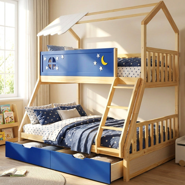 Moonlight Kid Bunk Bed - Stylish and Space-Saving Bunk Bed for Kids