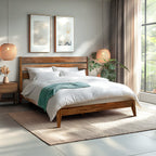 Acacia Emery Solid Wood Bed Frame - Stylish and Durable Acacia Wood Design for Your Bedroom