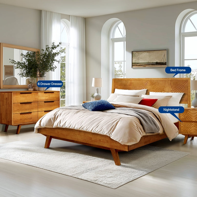 Acacia Harmony Dresser with 6 Drawers for Stylish Storage