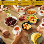 Alma 36 Inches Round Dining Table for 4, Mid-Century Modern Kitchen & Dining Room Tables