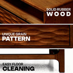 Acacia Elara 47.2” Rectangular Coffee Table with Drawers & Open Storage