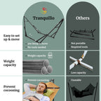 Tranquillo Universal Hammock with Medium Size Stands for Ultimate Relaxation - Ideal Universal Hammock Stands - Medium Size