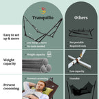 Tranquillo Universal Hammock with Medium Size Stands for Ultimate Relaxation - Ideal Universal Hammock Stands - Medium Size