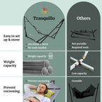 Tranquillo Universal Hammock with Medium Size Stands for Ultimate Relaxation - Ideal Universal Hammock Stands - Medium Size