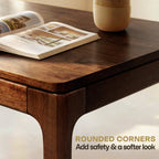 ACACIA Wilma 48” Rubber Wood Rectangular Writing Desk