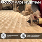 Acacia Elara Solid Wood TV Stand with Storage and Cable Management for TVs up to 80"