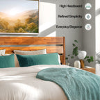 Acacia Emery Solid Wood Bed Frame - Stylish and Durable Acacia Wood Design for Your Bedroom