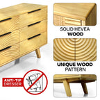 Acacia Harmony Dresser with 6 Drawers for Stylish Storage