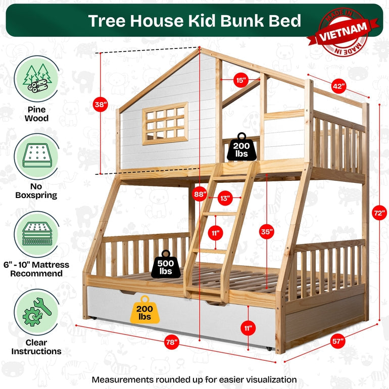 Treehouse Kid Bunk Bed for Fun and Adventure in Your Child's Room
