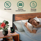 Acacia Callisto Solid Wood Bed Frame and Nightstand Set for a Stylish Bedroom