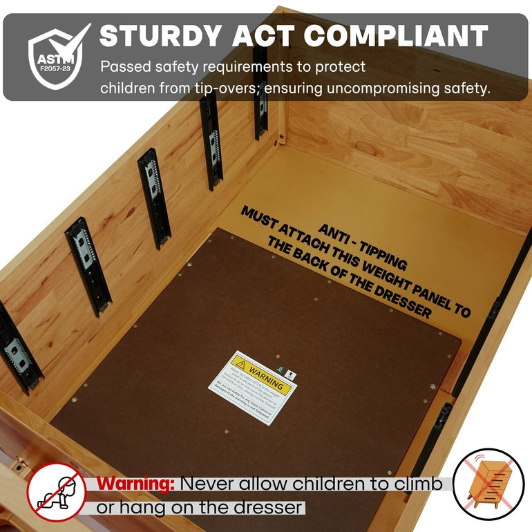 Acacia Elara Dresser with 5 Drawers for Stylish Storage Solutions