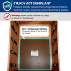 Acacia Harmony Dresser with 5 Drawers for Stylish Storage Solutions