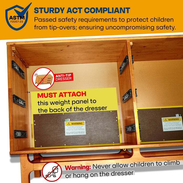 Acacia Elara Dresser with 6 Drawers for Stylish Storage Solutions