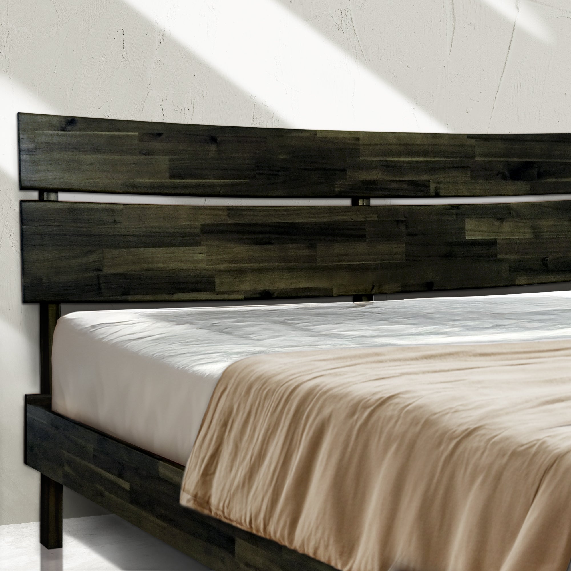 Acacia Solid Wood Bed Frame - Aurora Style for a Stylish Bedroom