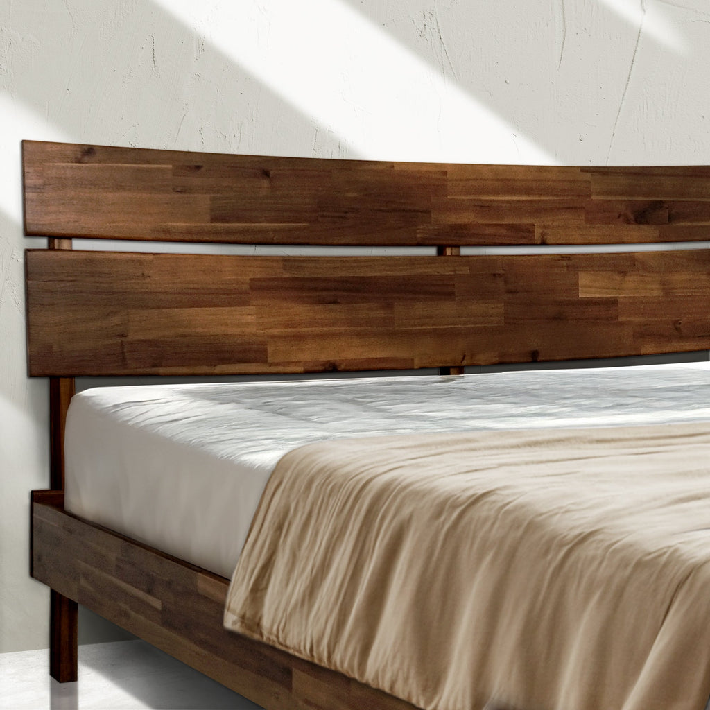 Acacia Solid Wood Bed Frame - Aurora Style for a Stylish Bedroom