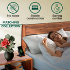 Acacia Callisto Solid Wood Bed Frame and Nightstand Set for a Stylish Bedroom