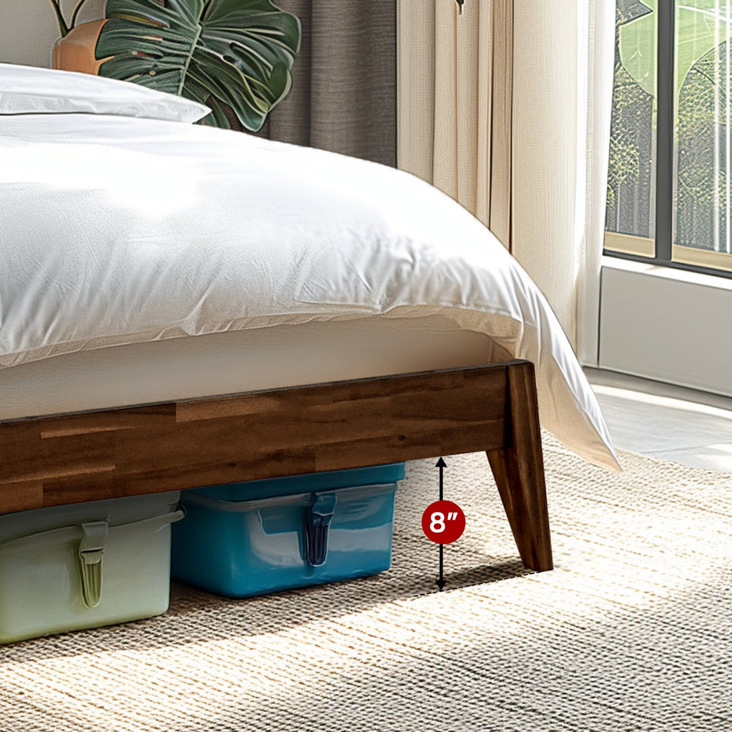 Acacia Emery Solid Wood Bed Frame - Stylish and Durable Acacia Wood Design for Your Bedroom