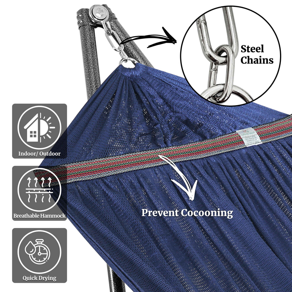 Tranquillo Universal Hammock with Medium Size Stands for Ultimate Relaxation - Ideal Universal Hammock Stands - Medium Size