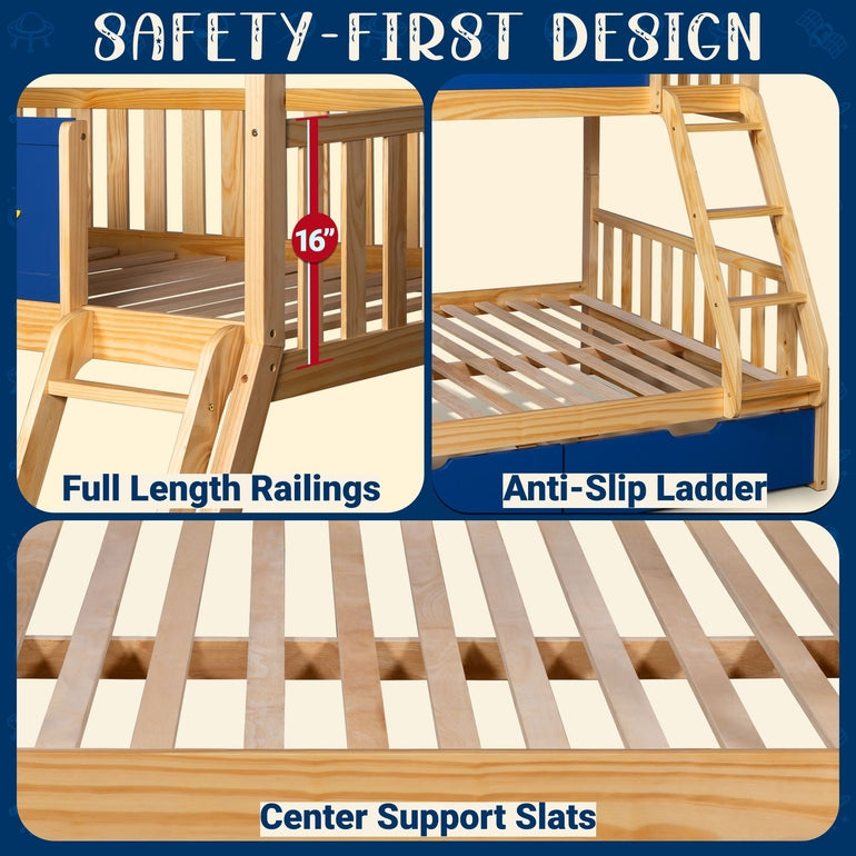 Moonlight Kid Bunk Bed - Stylish and Space-Saving Bunk Bed for Kids