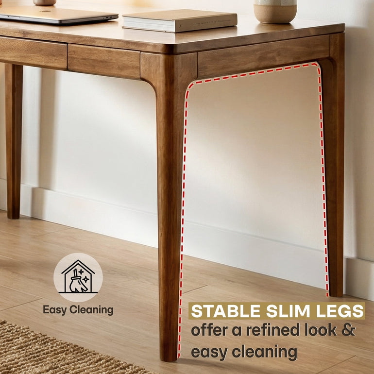 ACACIA Wilma 48” Rubber Wood Rectangular Writing Desk