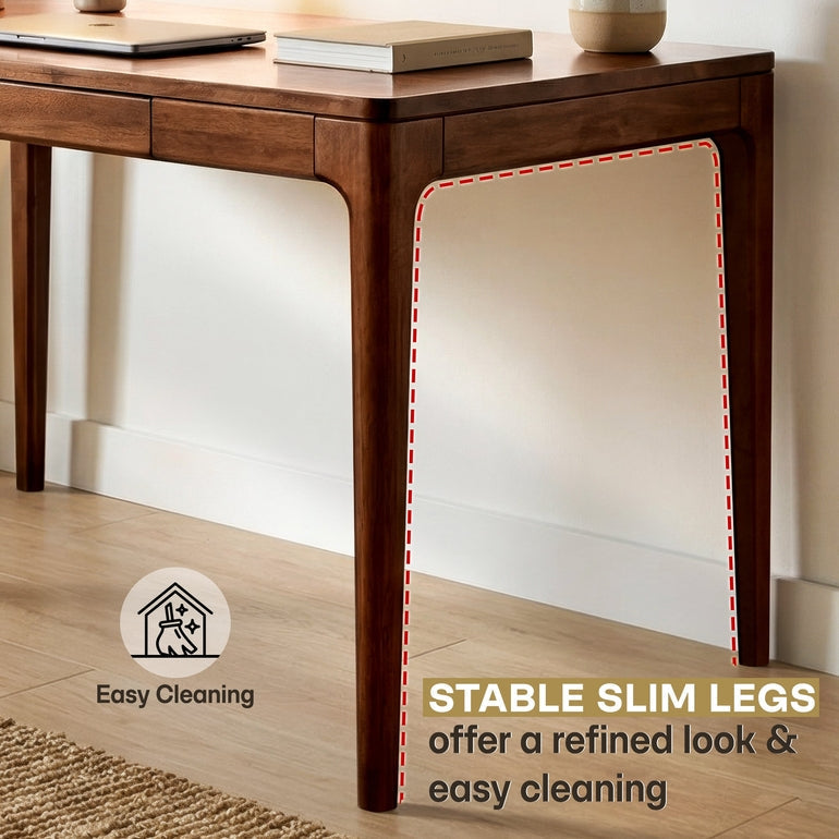 ACACIA Wilma 48” Rubber Wood Rectangular Writing Desk