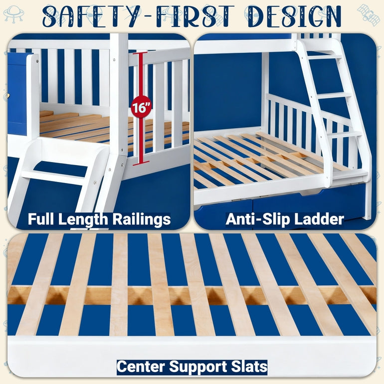 Moonlight Kid Bunk Bed - Stylish and Space-Saving Bunk Bed for Kids