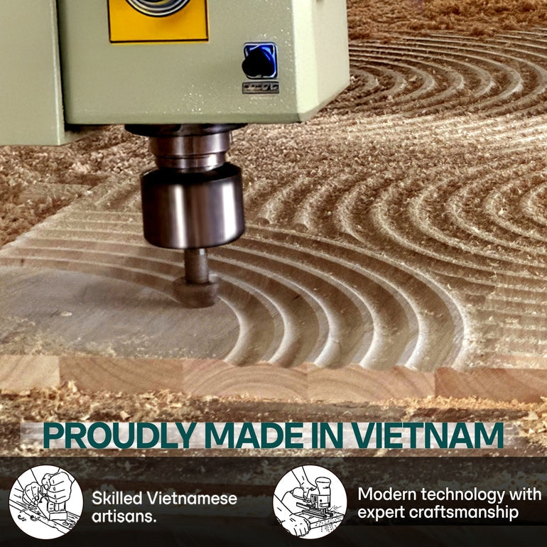 Acacia Harmony Wooden Coffee Table with Drawers & Open Storage