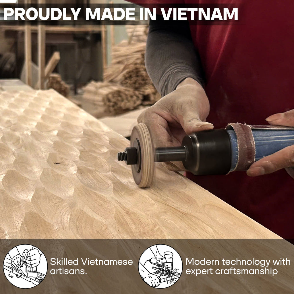 Acacia Elara 47.2” Rectangular Coffee Table with Drawers & Open Storage