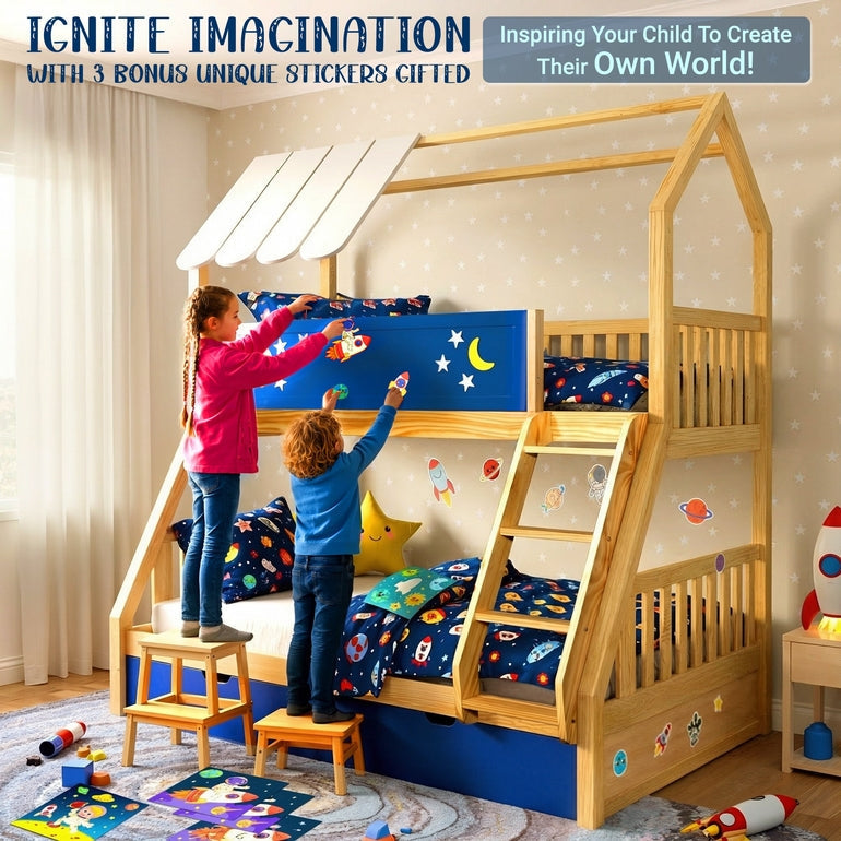 Moonlight Kid Bunk Bed - Stylish and Space-Saving Bunk Bed for Kids
