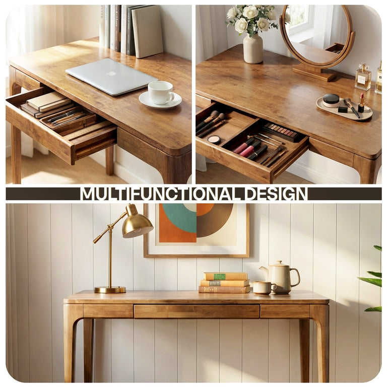 ACACIA Wilma 48” Rubber Wood Rectangular Writing Desk