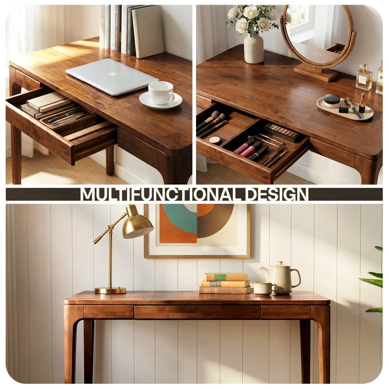 ACACIA Wilma 48” Rubber Wood Rectangular Writing Desk