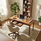 ACACIA Wilma 48” Rubber Wood Rectangular Writing Desk