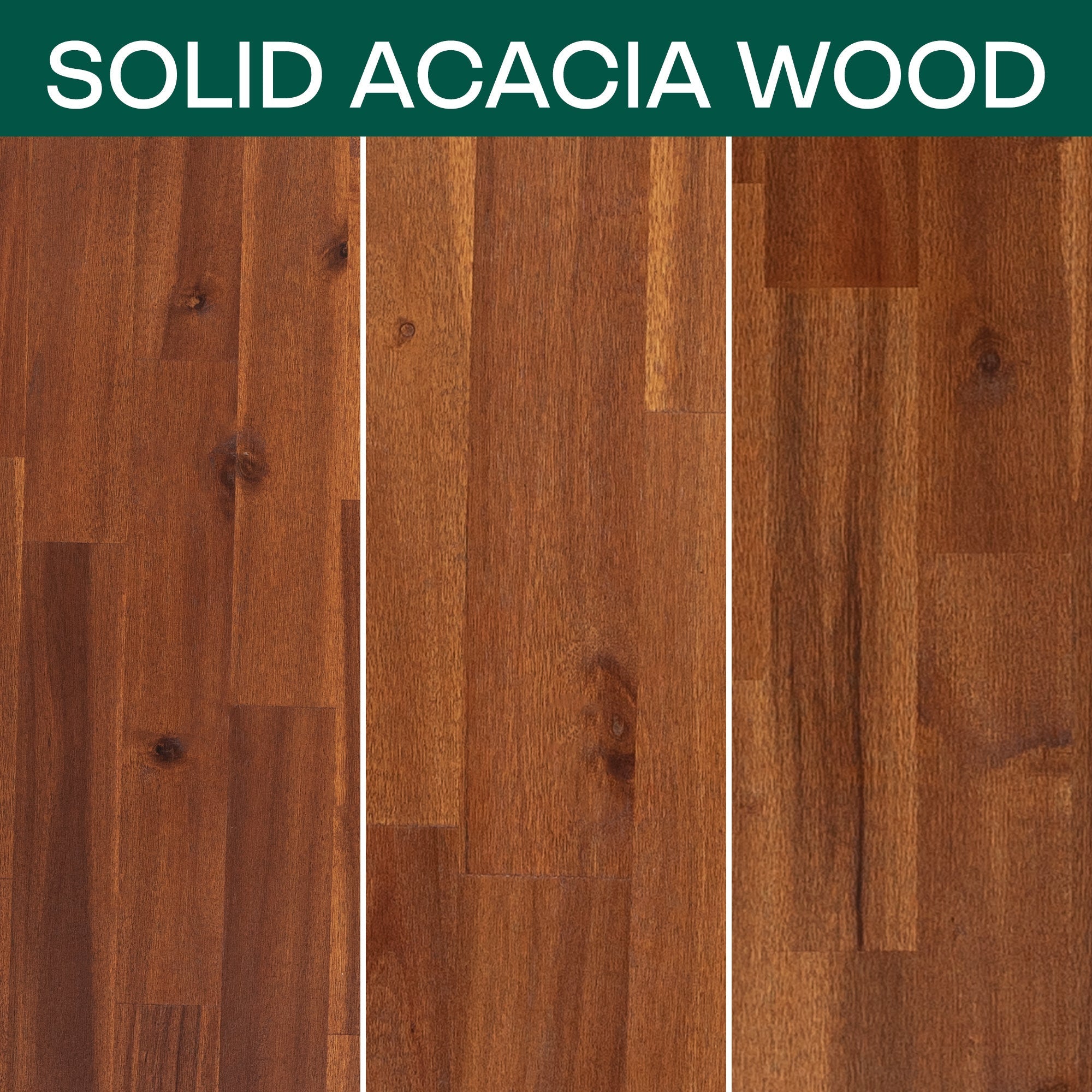 Emery Bed Frame & Nightstand Set - Acacia Solid Wood Bedroom Furniture