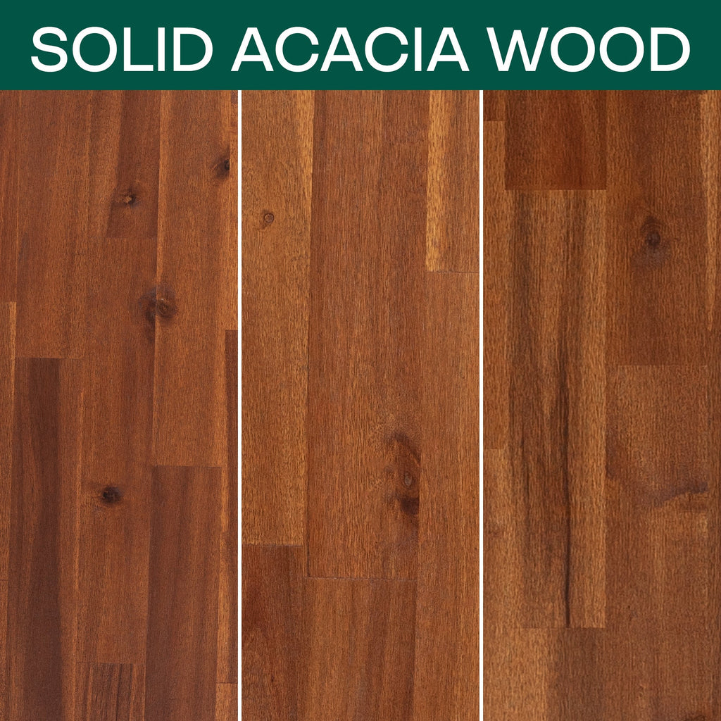 Acacia Callisto Solid Wood Bed Frame and Nightstand Set for a Stylish Bedroom